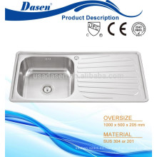 Undermount Inox Kitchen Sink clips de montaje con escurridor